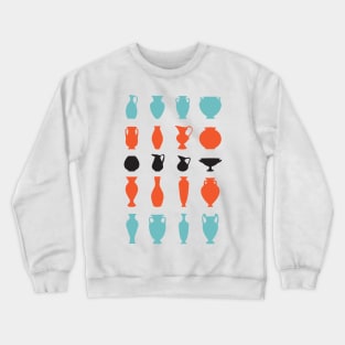 Pop Art Greek Vases Ancient Greece Pottery Crewneck Sweatshirt